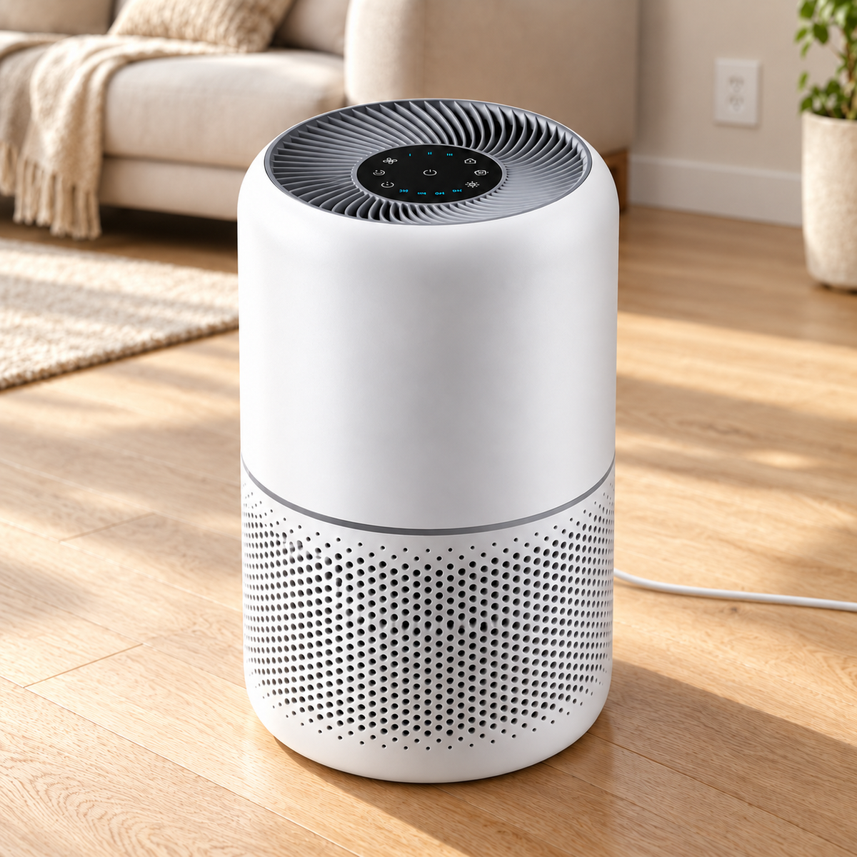 Compact Air Purifier with 3-Stage Filtration and Sleep Mode