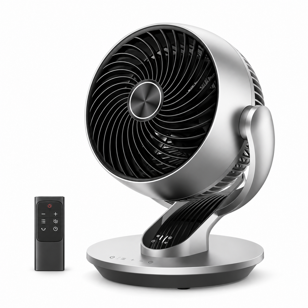 Table Air Circulator Fan with 4 Speeds, Oscillation and Remote