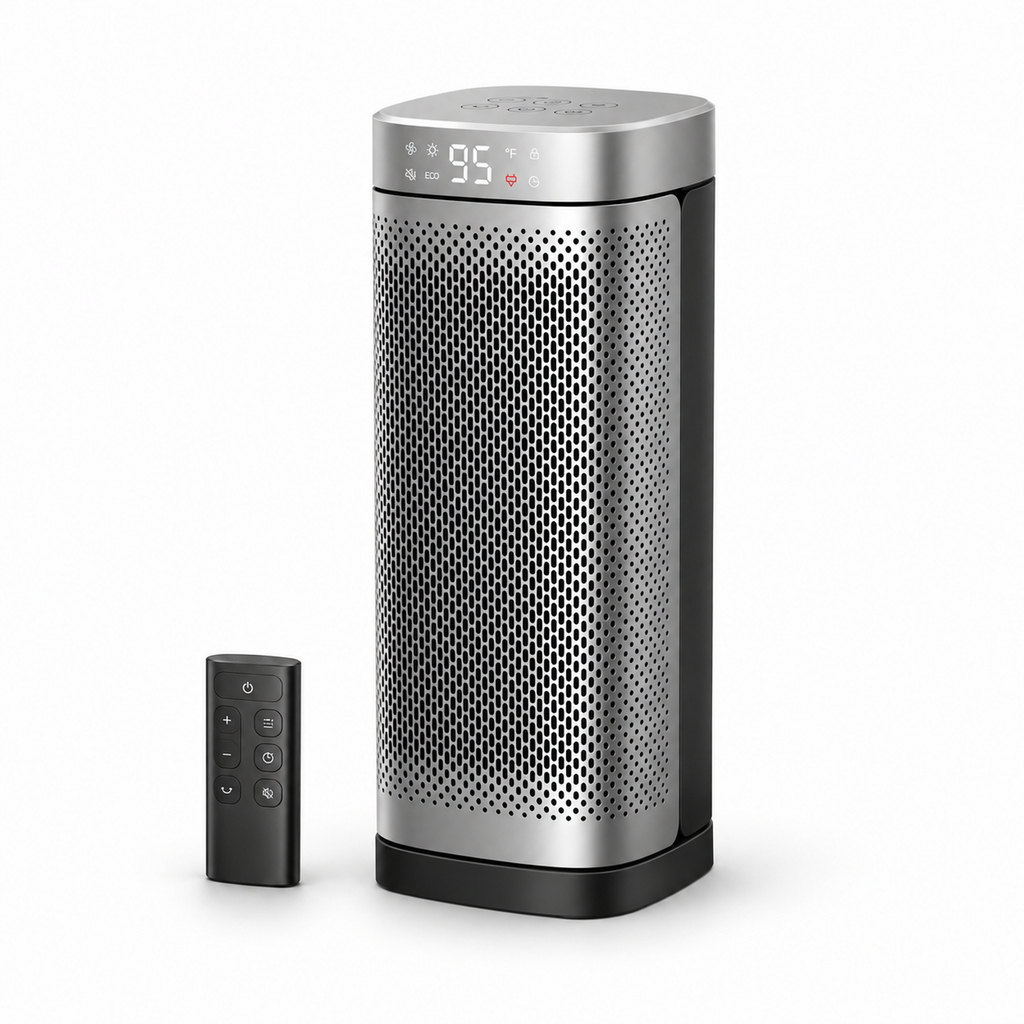 1500W Ceramic Space Heater with Thermostat, Oscillation and Remote