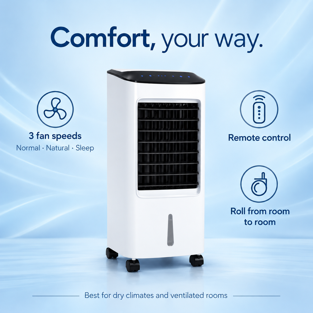 7L Portable Evaporative Air Cooler with Remote Control